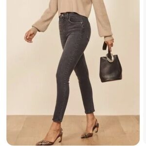 Reformation 28 High & Skinny Crop Jeans in Avalon